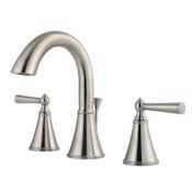 Pfister Saxton 1.2 GPM Widespread Bathroom Faucet with Metal Pop-Up Drain Assembly Brushed Nickel