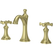 Pfister Tisbury 1.2 GPM Widespread Cross Handle Bathroom Faucet with Pop-Up Drain Assembly Brushed Gold