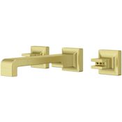 Pfister Verve 1.2 GPM Widespread Wall Mount Bathroom Faucet Brushed Gold
