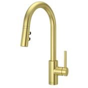 Pfister Stellen 1.8 GPM Single Hole Pull Down Kitchen Faucet - Includes Escutcheon Brushed Gold
