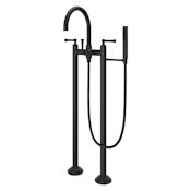 Pfister Tisbury Floor Mounted Tub Filler - Includes Hand Shower Spot Defense Matte Black
