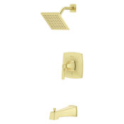 Pfister Holliston Tub and Shower Trim Package with 1.75GPM Single Function Shower Head Brushed Gold