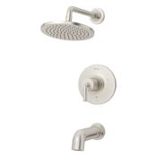 Pfister Tenet Tub and Shower Trim Package with 1.8 GPM Single Function Shower Head Brushed Nickel