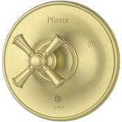Pfister Tisbury Single Function Pressure Valve Trim Only with Cross Handle Brushed Gold