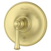 Pfister Tisbury Pressure Balanced Valve Trim Only with Single Lever Handle - Less Valve Brushed Gold