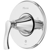 Pfister Woodbury Pressure Balanced Valve Trim Only with Single Lever Handle, Pforever Seal Cartridge, and Secure Pfit Anti Wobble Handle - Less Rough In Polished Chrome