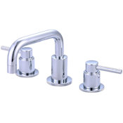 Pioneer Faucets Motegi 1.5 GPM Widespread Bathroom Faucet with Pop-Up Drain Assembly with Thin Knurled Metal Handles Chrome