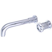 Pioneer Faucets Motegi Wall Mounted Tub Filler with Knurled Wheel Handle Chrome