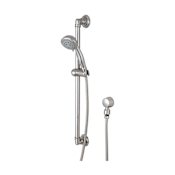 Pioneer Faucets Del Mar 1.75 GPM Multi-Function Hand Shower Package - Includes Slide Bar, Hose, and Wall Supply Brushed Nickel