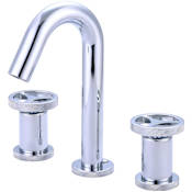 Pioneer Faucets i2v 1.2 GPM Widespread 8 Inch Tall Bathroom Faucet with Pop-Up Drain Assembly Chrome