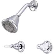 Pioneer Faucets Elite Shower Only Trim Package with 1.75 GPM Shower Head and Porcelain Handles Chrome