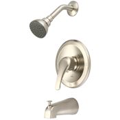 Pioneer Faucets Elite Tub and Shower Trim Package with 1.5 GPM Single Function Shower Head Brushed Nickel