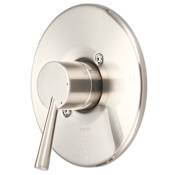 Pioneer Faucets i2 Single Function Thermostatic Valve Trim Only with Single Lever Handle, and Volume Control – Less Rough In Brushed Nickel