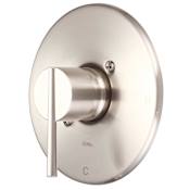 Pioneer Faucets i2v Single Function Thermostatic Valve Trim Only with Single Lever Handle, and Volume Control – Less Rough In Brushed Nickel