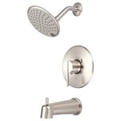 Pioneer Faucets i2v Tub and Shower Trim Package with 1.75 GPM Single Function Shower Head Brushed Nickel