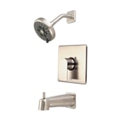 Pioneer Faucets i4 Tub and Shower Trim Package with 1.75 GPM Multi Function Shower Head Brushed Nickel