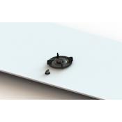 PITT Cooking Akan Professional Series 9 Inch Wide 1 Burner Natural Gas Cooktop with Safety Shut Off Control Brass