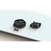PITT Cooking Baluran Series 21 Inch Wide 2 Sealed Burner Natural Gas Cooktop with Top Mounted Controls Black
