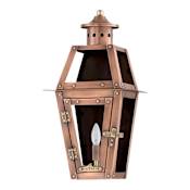 Primo Lanterns Orleans 18" Tall 2 Light Outdoor Wall-Mounted Lantern in Electric Configuration Copper