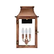 Primo Lanterns Breaux Bridge 13" Wide 3 Light Outdoor Wall-Mounted Lantern in Electric Configuration Copper