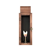 Primo Lanterns Lafayette 8" Wide Outdoor Wall-Mounted Lantern Natural Gas Configuration Copper