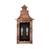 Primo Lanterns Royal 10" Wide 2 Light Outdoor Wall-Mounted Lantern in Electric Configuration Copper
