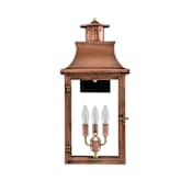 Primo Lanterns Royal 13" Wide 3 Light Outdoor Wall-Mounted Lantern in Electric Configuration Copper