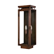 Primo Lanterns Yorkshire 2 Light 27" Tall Wall Sconce Aged Copper