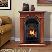 ProCom 15,000 BTU Vent Free Dual Fuel Fireplace Insert with T-Stat Control Apple Spice