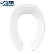PROFLO Elongated Open-Front Toilet Seat White