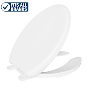 PROFLO Elongated Open-Front Toilet Seat and Lid White
