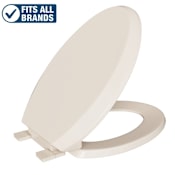 PROFLO Elongated Closed-Front Toilet Seat with Quick Release and Easy Clean Biscuit