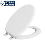 PROFLO Round Closed-Front Toilet Seat and Lid White