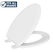 PROFLO Elongated Closed-Front Toilet Seat with Soft Close White