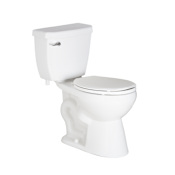 PROFLO Calhoun 1.6 GPF Two Piece Elongated Toilet with 12" Rough In and Left Hand Lever - Seat Included White