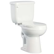 PROFLO 1400 Series 1.6 GPF Two-Piece Elongated Toilet with Left Hand Trip Lever and 12" Rough In White