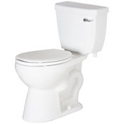 PROFLO 1500 Series 1.28 GPF Two-Piece Elongated Toilet with Right Hand Trip Lever and 12" Rough In White