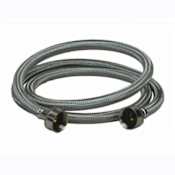 PROFLO 60" Double Reinforced Washing Machine Supply Hose Stainless Steel