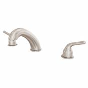 PROFLO Deck Mounted Roman Tub Filler Trim with Metal Lever Handles with Rough-In and Trim Kit Brushed Nickel