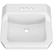 PROFLO 19-5/8" Rectangular Vitreous China Wall Mounted Bathroom Sink with Overflow and 3 Faucet Holes at 4" Centers White