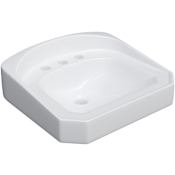 PROFLO 20-5/8" Rectangular Vitreous China Wall Mounted Bathroom Sink with Overflow and 3 Faucet Holes at 4" Centers White