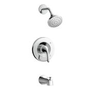 PROFLO Alvord Tub and Shower Trim Package with 1.75 GPM Single Function Shower Head Brushed Nickel