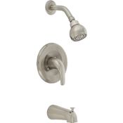 PROFLO Tub and Shower Trim Package with 1.75 GPM Single Function Shower Head Brushed Nickel