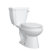 PROFLO Calhoun 1.28 GPF Two Piece Elongated Toilet with Right Hand Lever - Seat Included White