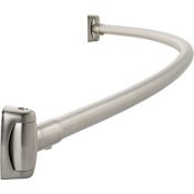 PROFLO 5' Stainless Steel Curved Shower Rod Brushed Nickel