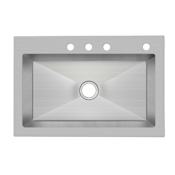 PROFLO Sault 33" Drop In, Undermount Single Basin Stainless Steel Kitchen Sink Stainless Steel
