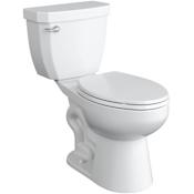 PROFLO Reston ADA Compliant 1.28 GPF Two Piece Elongated Toilet with Left Hand Lever White