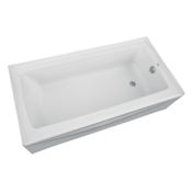 PROFLO Hillsboro 60" x 30" Three Wall Alcove Acrylic Soaking Tub with Left Drain and Overflow White
