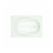 PROFLO Lansford 60" x 32" Drop In Acrylic Soaking Tub with Reversible Drain and Overflow Biscuit
