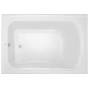 PROFLO Hillsboro 60" x 32" Three Wall Alcove Acrylic Soaking Tub with Left Drain and Overflow Biscuit